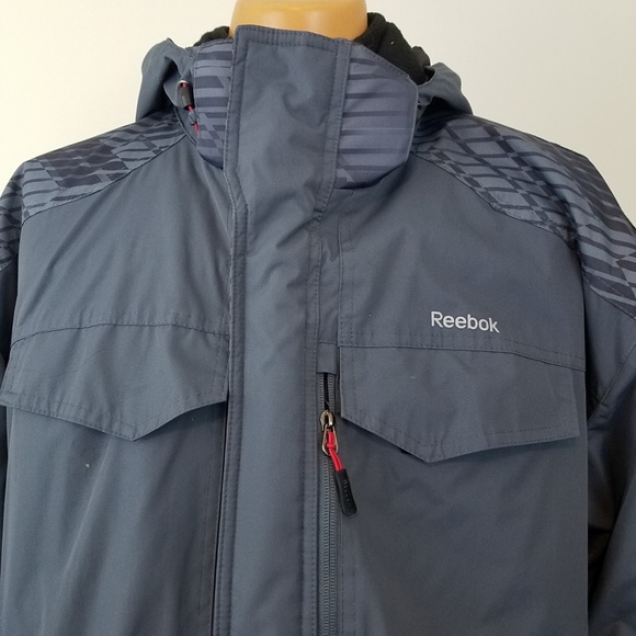 Reebok Full Zip up Hoodie Jacket 100% Poly - Picture 3 of 8